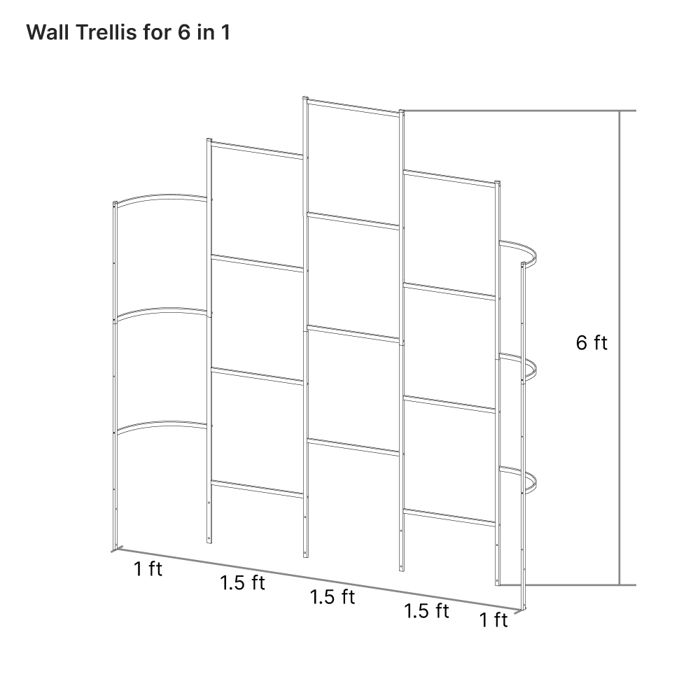 trellis for 6 in 1 garden bed-Vegega