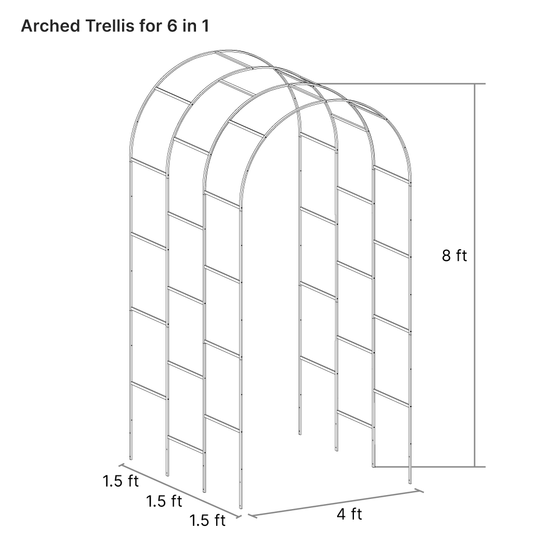 Illustrations vectors of arch trellis for 6 in 1-Vegega